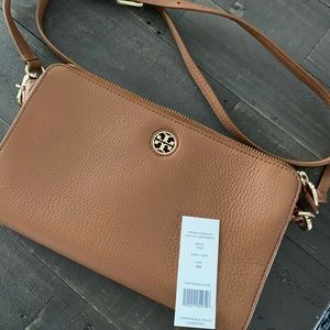 Tory Burch Brody Pebbled Wallet Crossbody